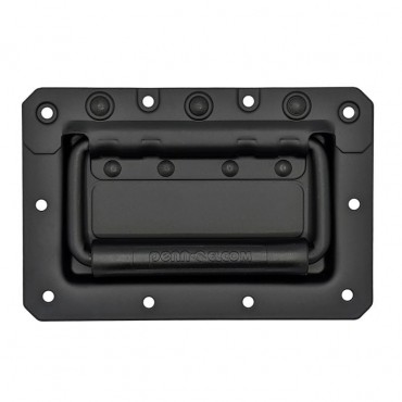 Medium Black Recessed Handle with Rivet Protection